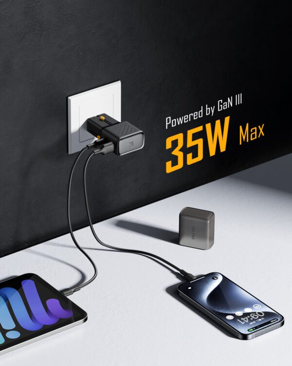 VOLTME VITO Go EzTravel Travel Charger 35W - Black F4025 - Image 3